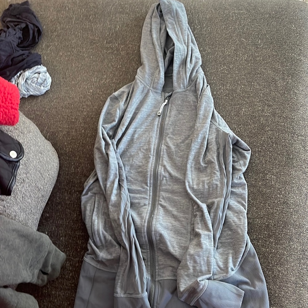 Gray light Lululemon workout jacket